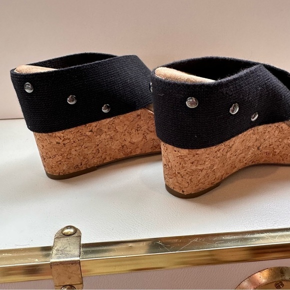 Merona Elastic Strappy Wedge Heel Sandals Black Size 9.5 - Picture 9 of 10